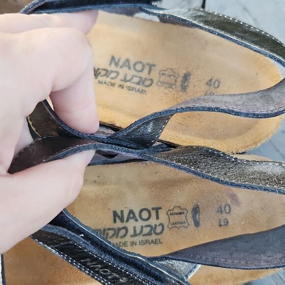 ✨ NAOT Metallic Leather Strappy Sandals – Size 40 (Women’s 9-9.5) - Picture 5 of 7